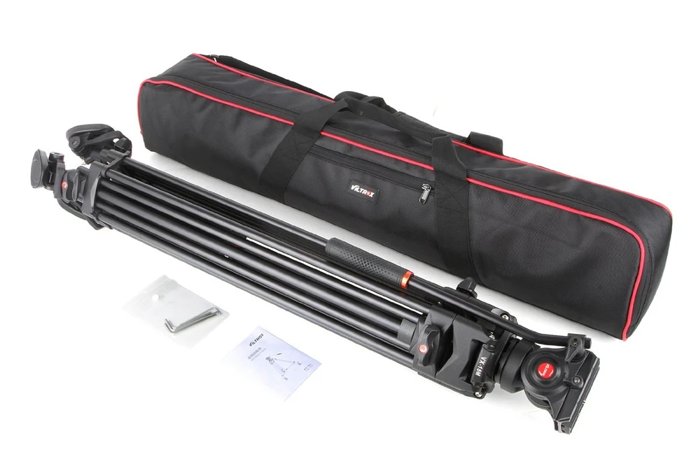 Viltrox VX-18M 1,8 м профессиональная портативная сверхмощная стабильная алюминиевая Нескользящая видео+ штатив гидравлическая головка для видеокамеры DV