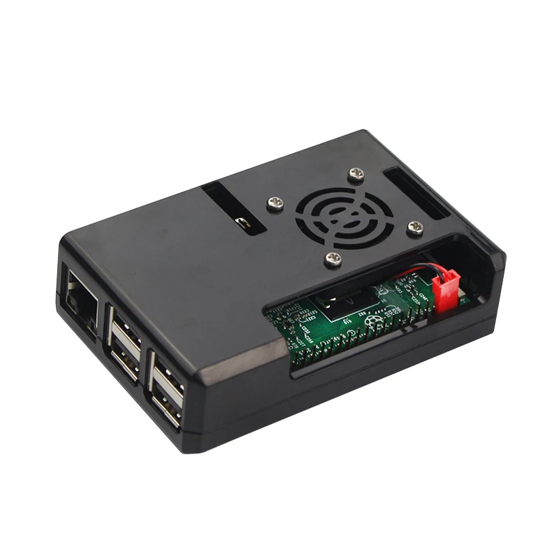 Для Raspberry Pi 3 чехол ABS Чехол Коробка Carcasa Raspberry Pi 3B корпус с охлаждающим вентилятором теплоотвод для Pi3 B Plus чехол