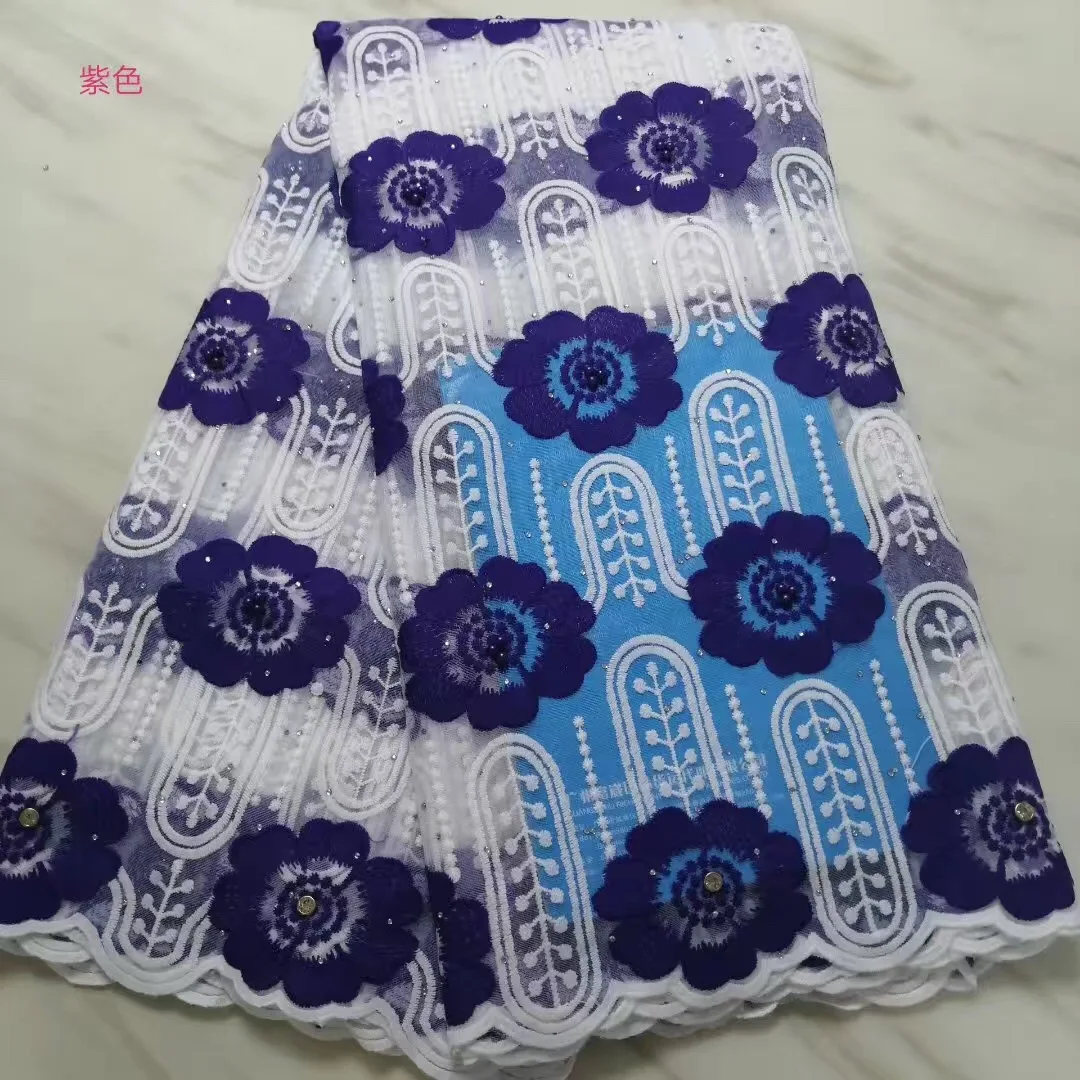 Африканское хлопковое кружево швейцарская вуаль ткань 2019 Высокое качество в