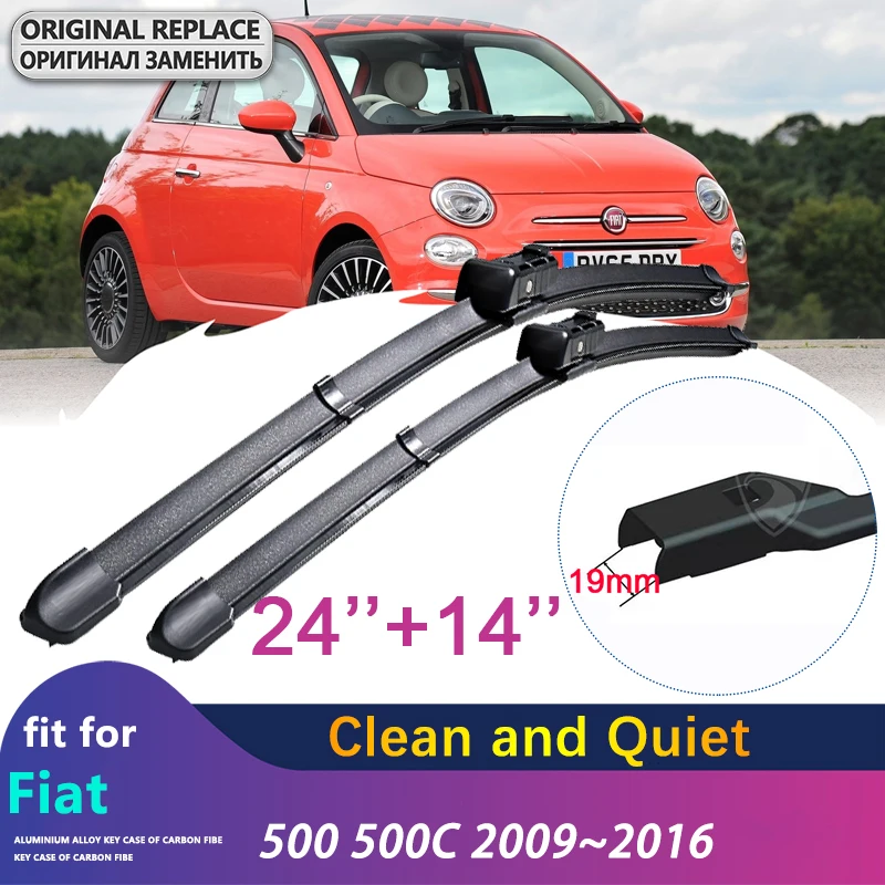 

Car Wiper Blades for FIAT 500 500C 2009~2016 Front Window Windshield Windscreen Car Accessories 2010 2011 2012 2013 2014 2015