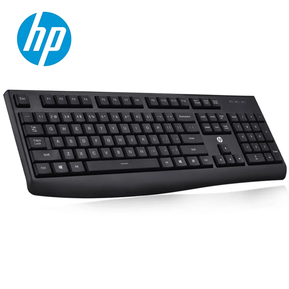 Hp K200 эргономичная клавиатура для компьютера, 104 клавиш, USB Проводная Бесшумная клавиатура для бизнеса, офиса, планшета, ноутбука, комфортное ощущение