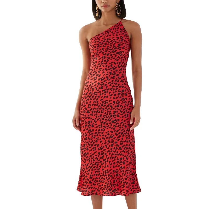 

Sexy Stiletto Stiletto Leopard Print Dress Summer 2021 New Red Leopard Print Jumpsuit Long Skirt Dresses Bodycon Dresses Women