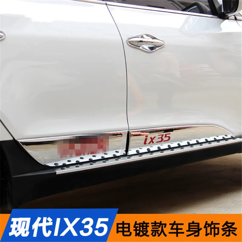 

Car styling ABS Chrome car body side moldings side door decoration For Hyundai ix35 2009-2017 Car accessories