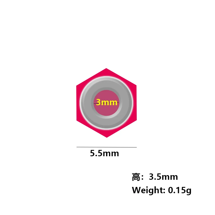 10 шт фланцевая гайка m3 6061 алюмин