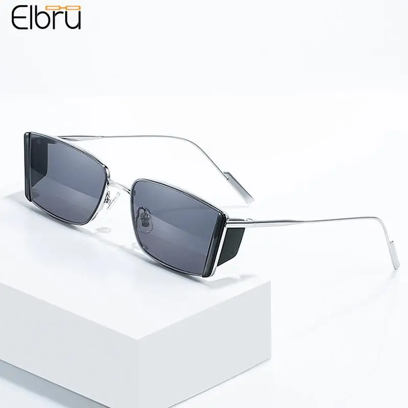 

Elbru Fashion Personality Square Frame Sunglasses Trend Street Shot Outdoor Tourism Shopping Sunscreen Sunshade Sunglasses UV400