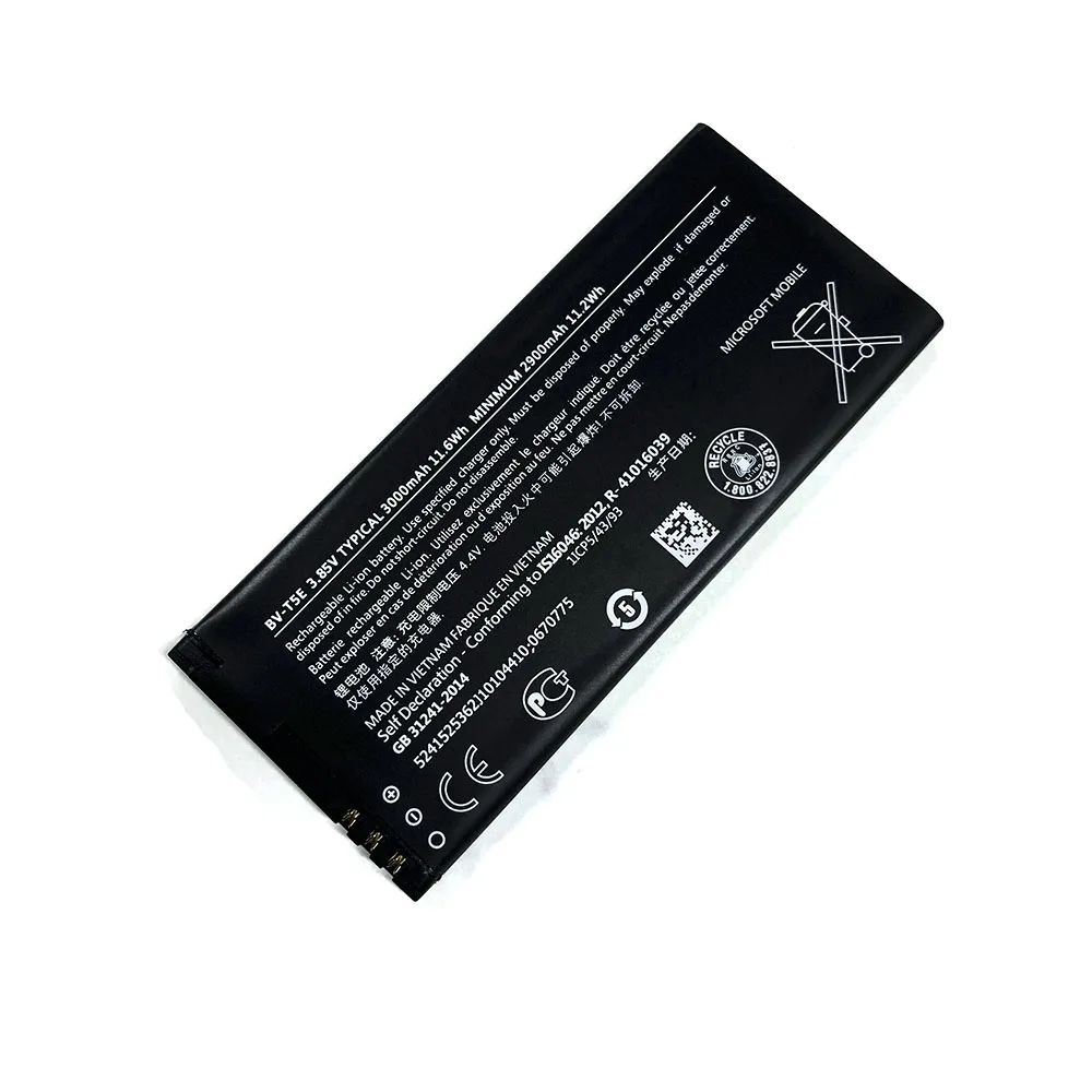 3000 мА/ч, BV-T5E литий-ионный Батарея BVT5E/BV T5E Cellpone Батарея для Nokia microsoft Lumia 950 RM-1106 RM-1104 RM-110