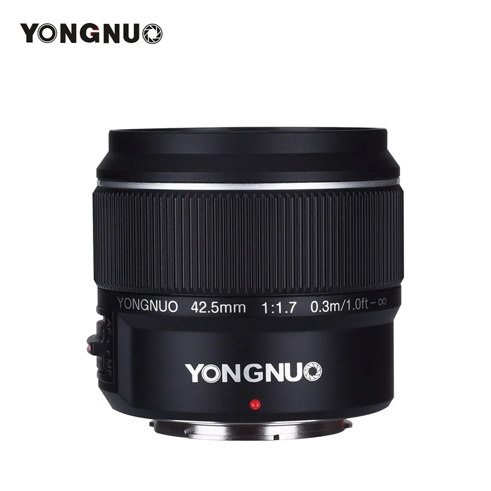 YONGNUO yn42.5мм F1.7M Большая диафрагма Автофокус/объектив ручной фокусировки для M4/3