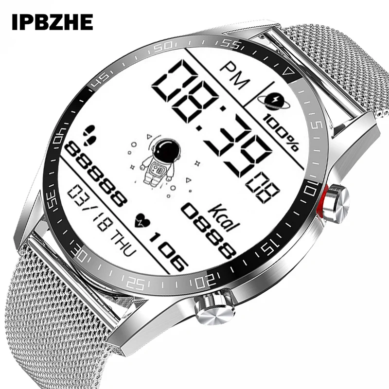 

IPBZHE Smart Watch Men ECG+PPG Waterproof Bluetooth Call Blood Pressure Wristbands Bracelet Fitness SmartWatch For IOS Android