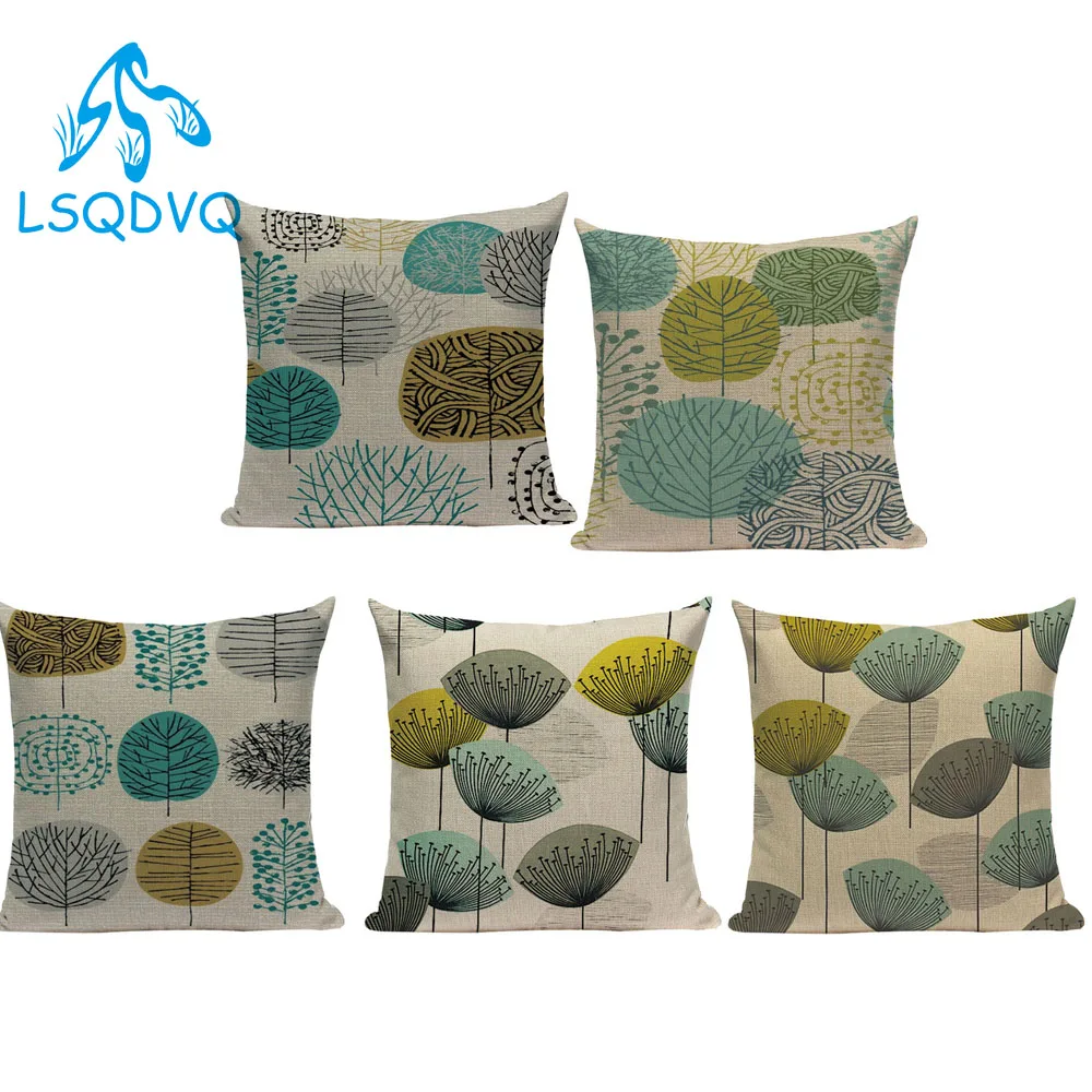Декоративные подушки Чехол растения деревья мультфильм чехол для из полиэстера