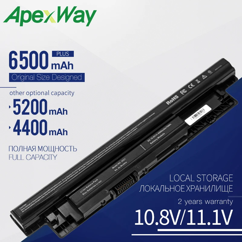 

Аккумулятор ApexWay 11,1 В для ноутбука Dell Inspiron 3521 17R 5721 15R 5521 15 14R 5421 3421 MR90Y VR7HM W6XNM mr90y YGMTN XRDW2 T1G4M