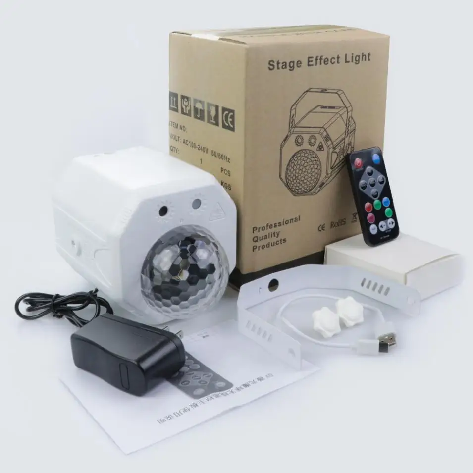 

Magic Ball Laser Light Stage Effect Projector Lights Voice Control Disco/DJ/Club/Bar/KTV/Christmas Party Light USB Interface