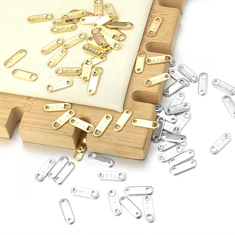 

30pcs Stainless Steel Charms End Tail Gold Extender Chain Pendants For DIY Jewelry Making Findings Crafts DIY Accessories