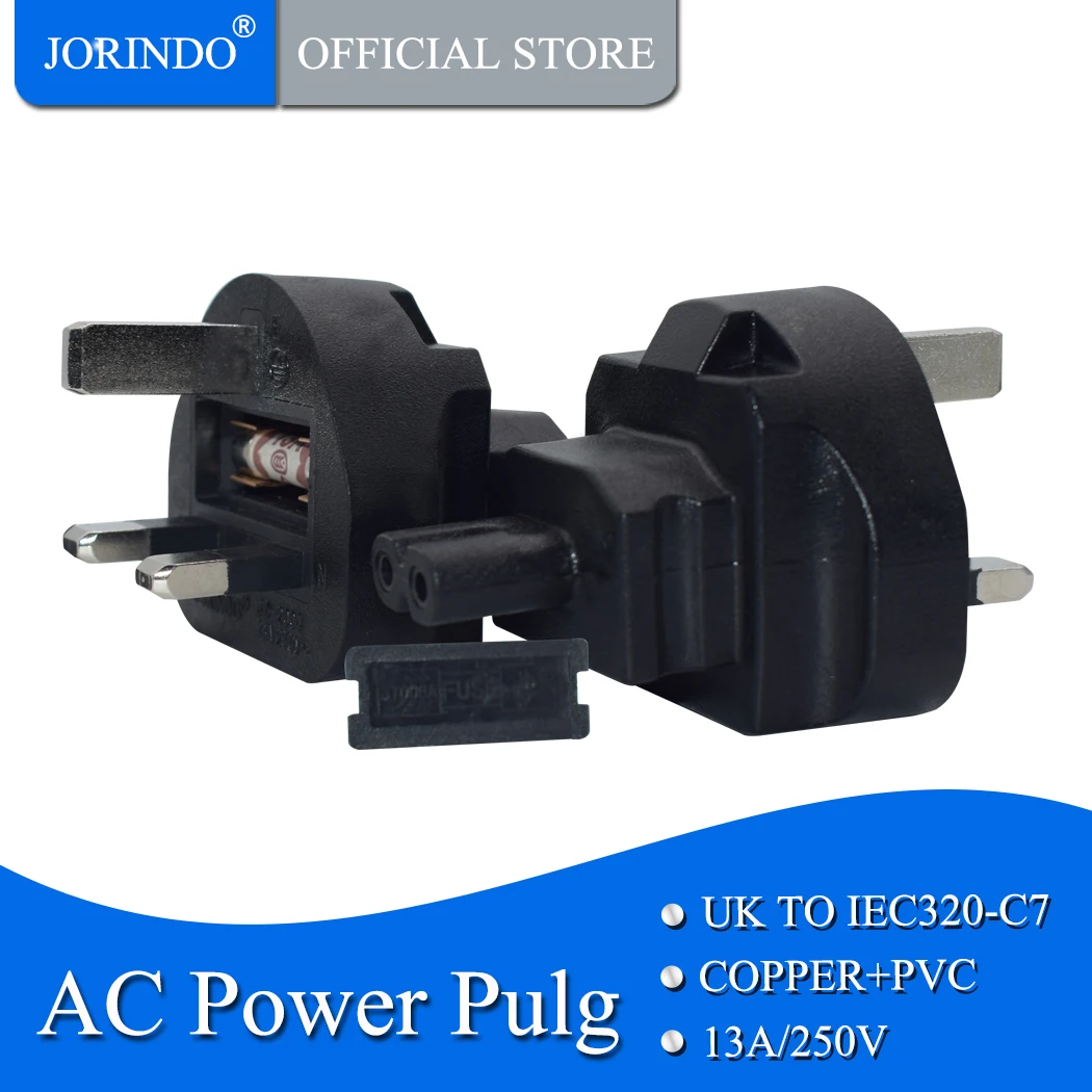 JORINDO UK 3 зубец к IEC320 C7 AC адаптер преобразования 2 отверстия стандартам