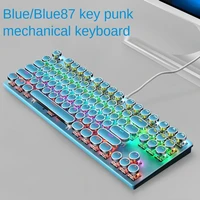 ox 87 key mechanical mouse gaming keyboard wired punk game home office luminous keyboard bilgisayar computer peripherals sale