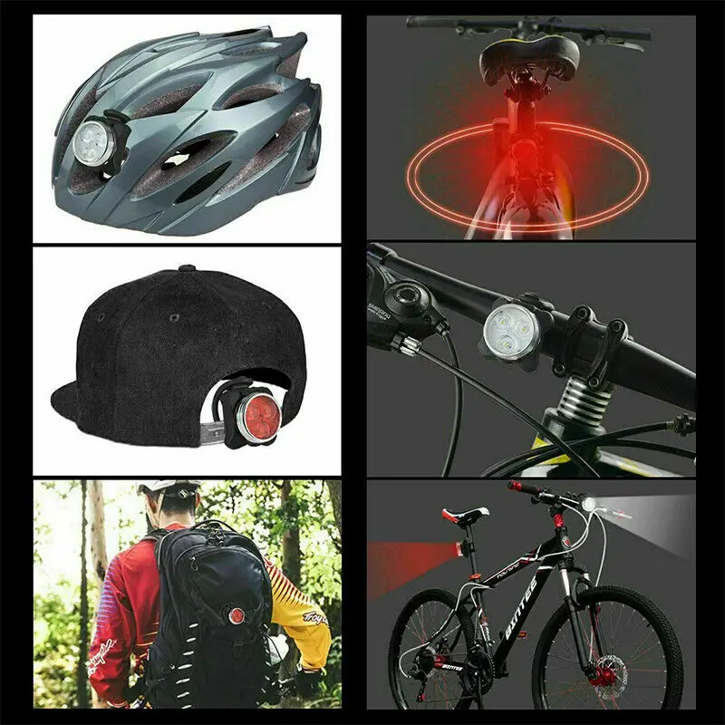 Фонарь задний светодиодный 3 светодиода USB зарядка|Велосипедная фара| |