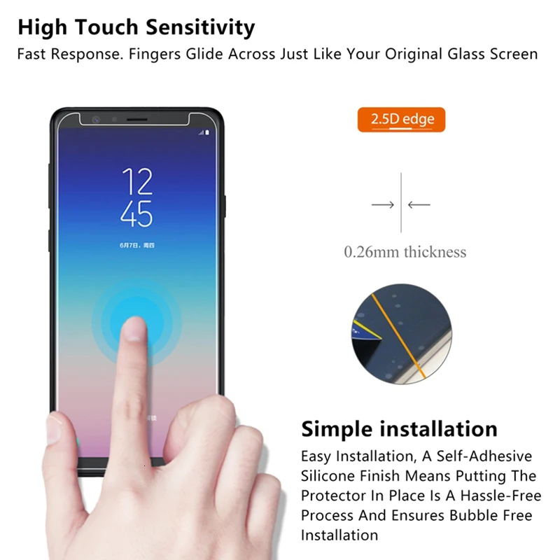 Закаленное стекло для Samsung J2 Pro Core Защитное Galaxy J4 Plus J6 J8 J7 защита экрана | Мобильные