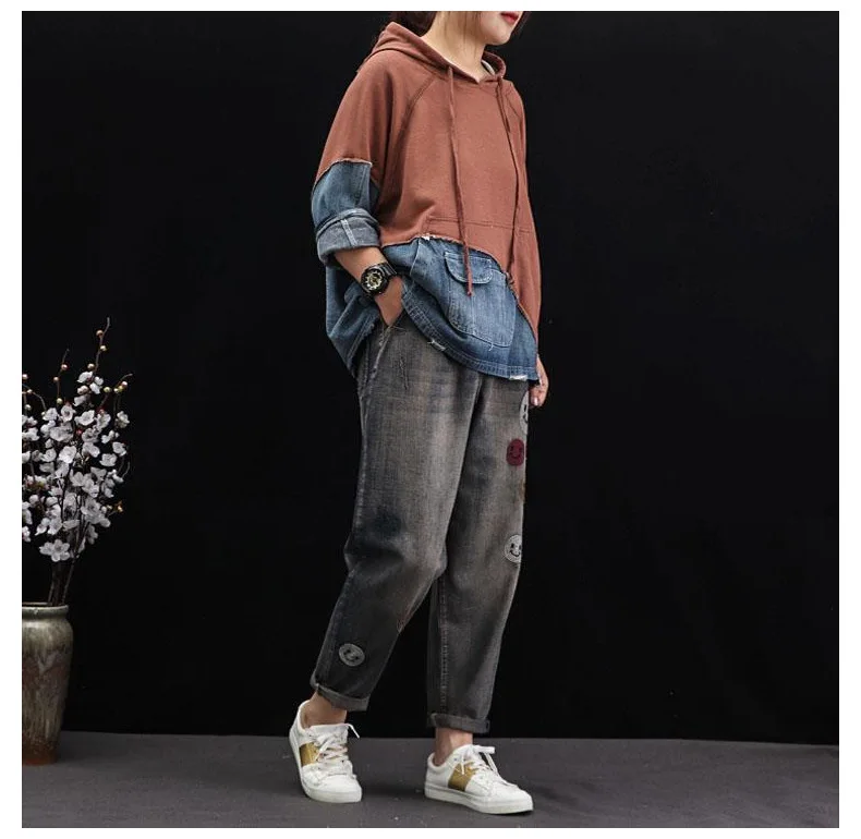 Max LuLu модная Корейская уличная женская осенняя одежда женские джинсовые толстовки с капюшоном винтажные женские панк толстовки