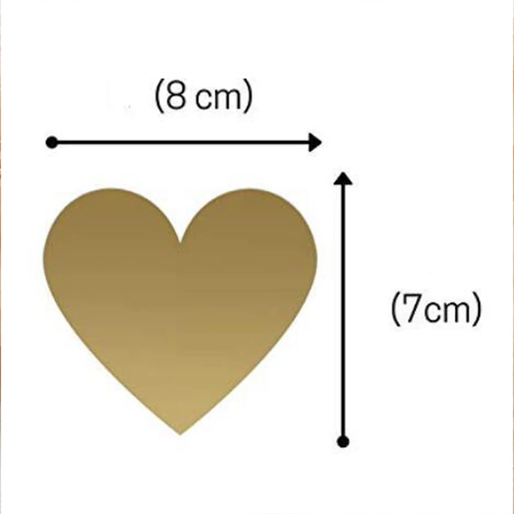 100 шт. Стикеры сердце Форма этикетки для дома игровой Свадебные награда карты