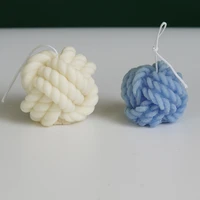 2 sizes yarn ball candle silicone mold diy coarse woolen design aromatherapy soap chocolate cake mould wool ball home decoration