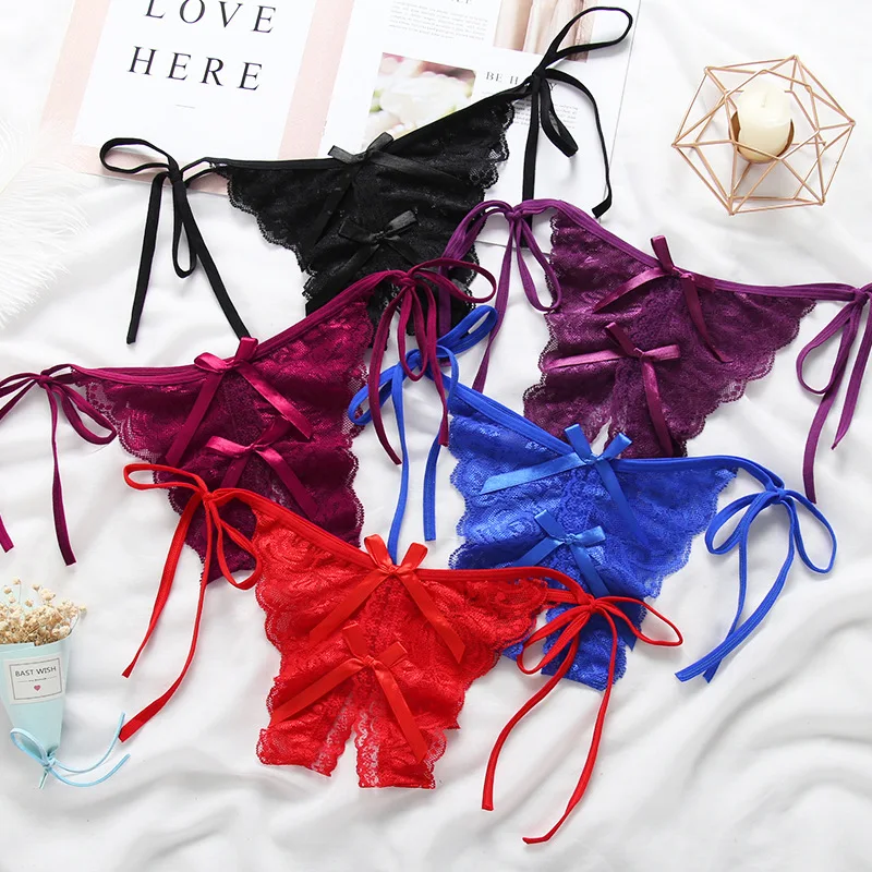 

3Pcs Panties Women Underwear Sexy Sports Female Lingerie T-back G-string Thong Ladies Hollow Out Exposed Hips Sex Transparent