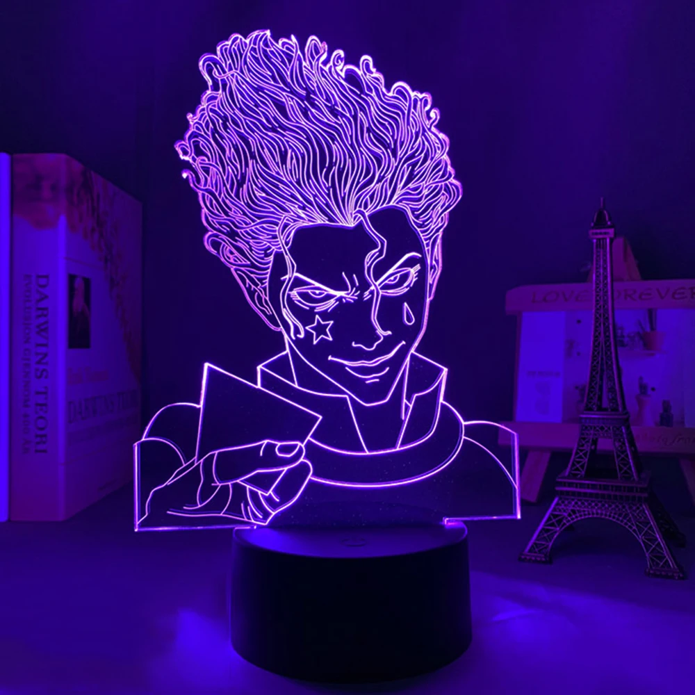 Акриловая 3d Аниме лампа Ночной светильник Охотник аниме s для спальни Мультяшные