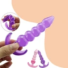 Анальные шарики Желейная Анальная пробка массажер простаты точки G силиконовые Эротические Секс-игрушки для взрослых для женщин пар интимные изделия