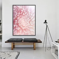 5d diy poured glue diamond painting kits scalloped edge pink chrysanthemum elegant flower wall art nordic living room decoration
