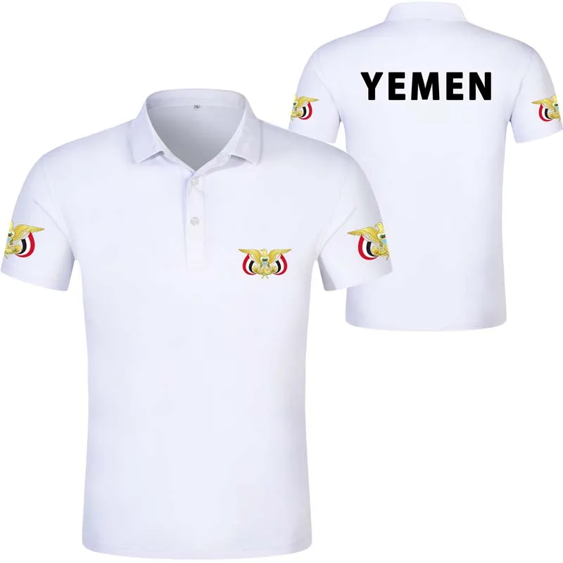 Рубашка поло Йемен самодельная рубашка с надписью на заказ изображением флага