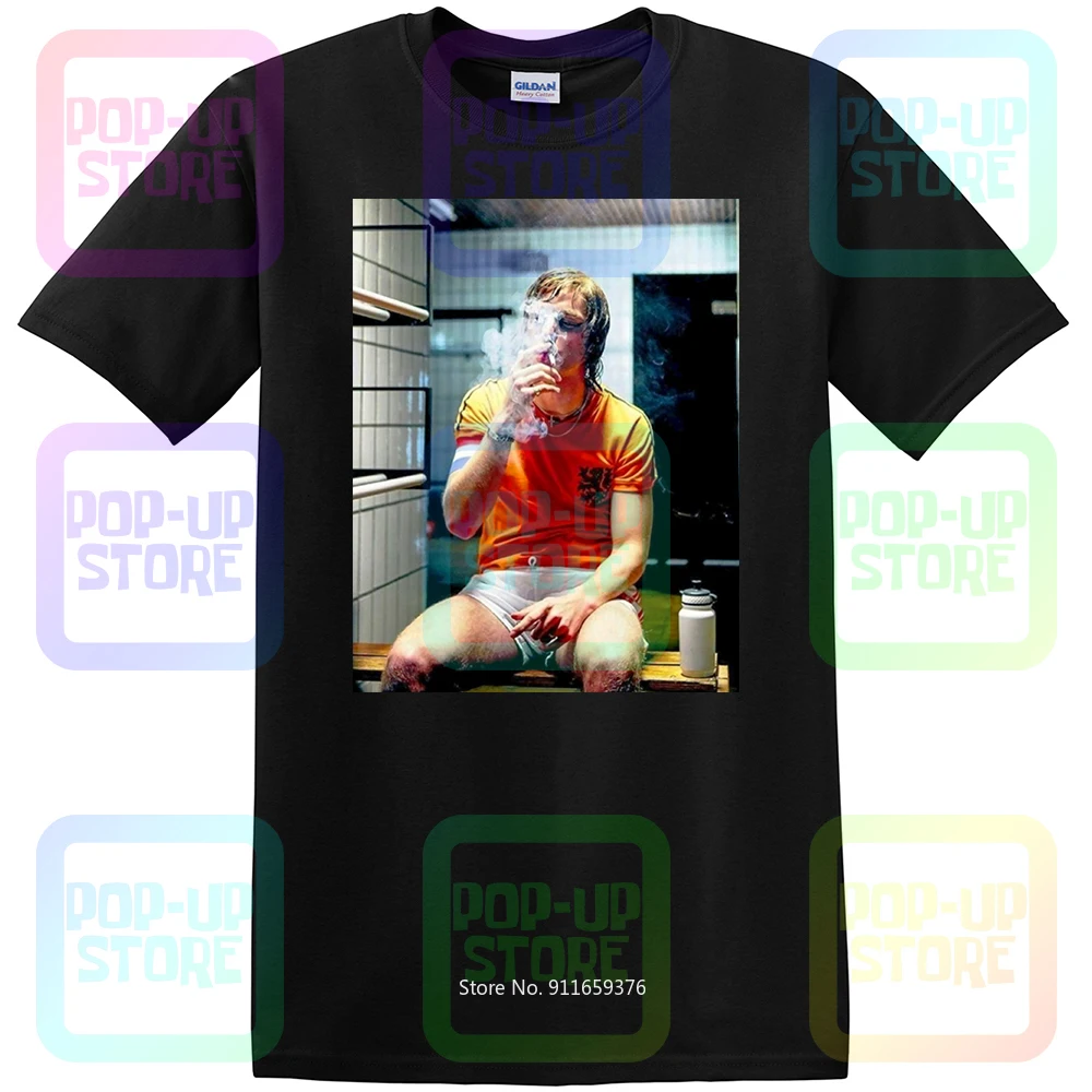 Йоханом супердуэли Fumo дыма Ajax Barcellona Olanda Anni 70 Campione рубашка футболка унисекс Размеры: S-3XL