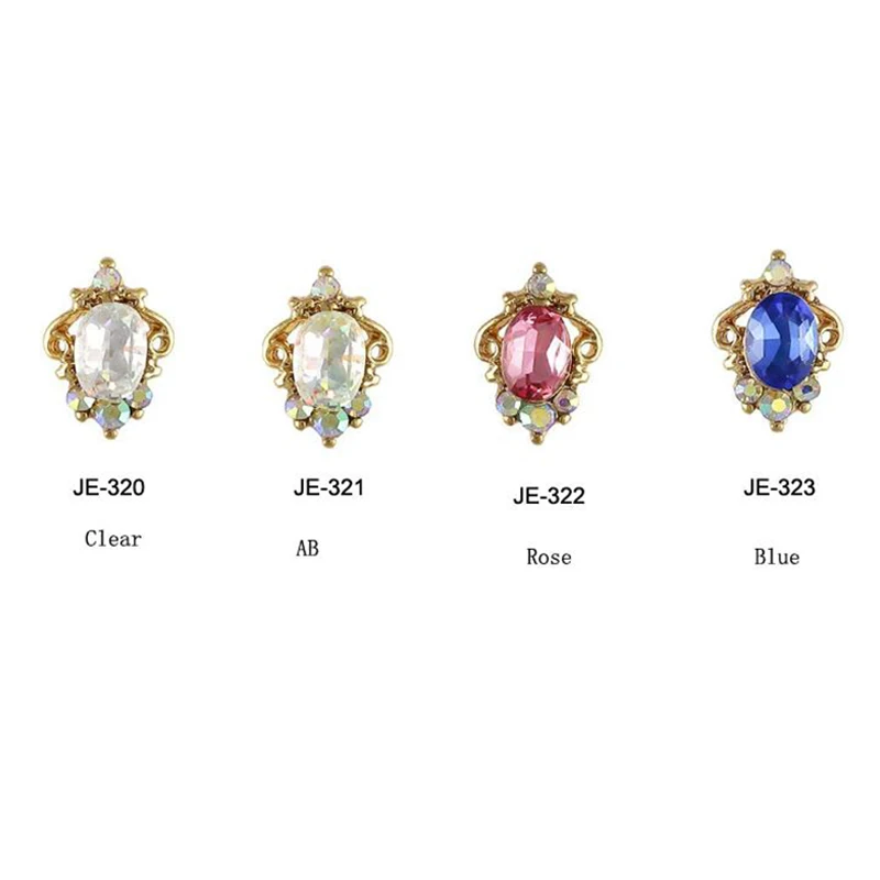 

5pcs/lot Nail Jewelry Rhinestone 4 Color (Clear AB Rose Blue ) Jewelry Crystal Nail Tip Art Decoration Lantern-shape Jewelry xJE