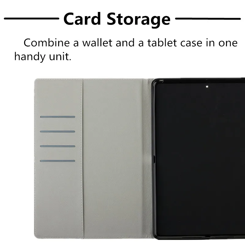 Чехол книжка из искусственной кожи с 3D рисунком кошки|Чехлы для планшетов и