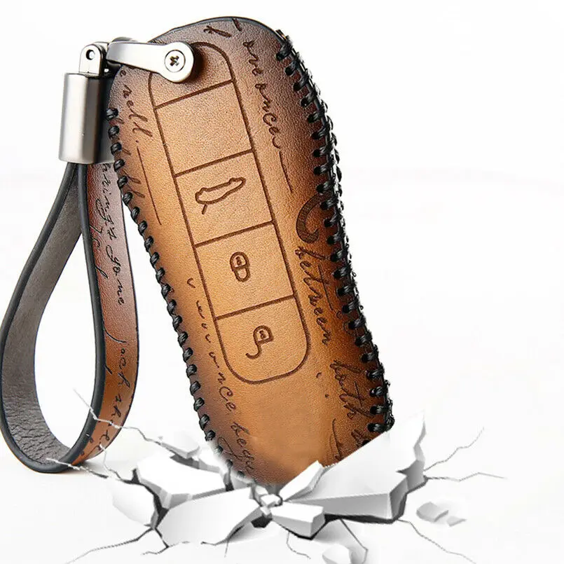 1 шт. Кожаный Автомобильный брелок для ключей в стиле ретро чехол держатель с