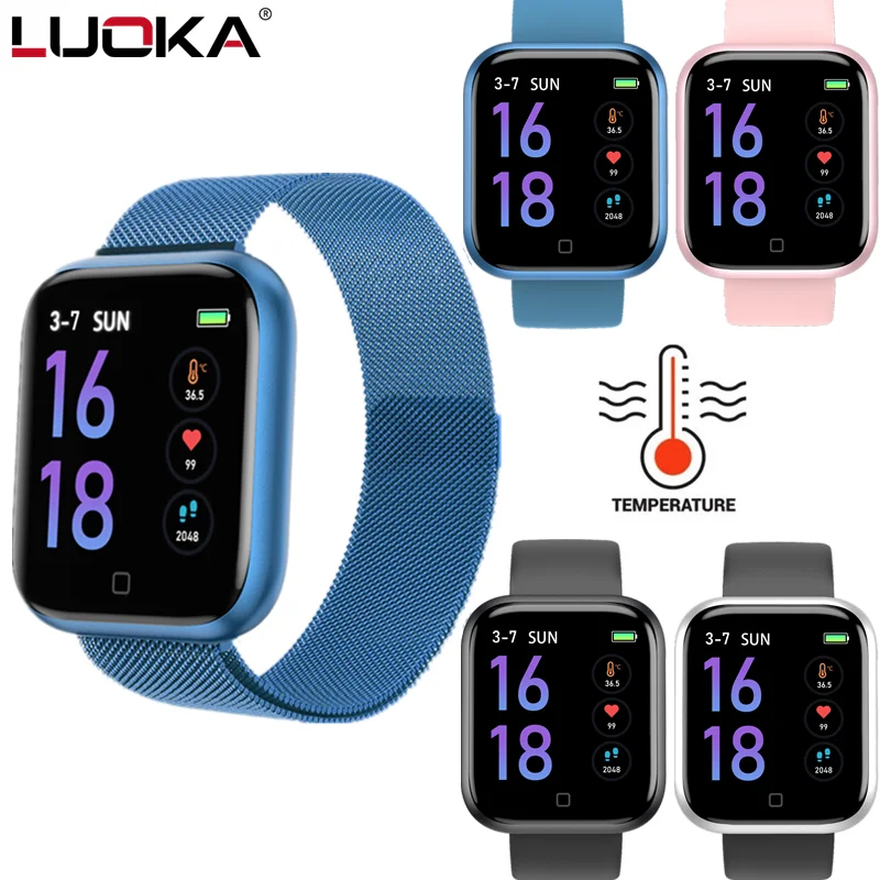 

T80S Smart Watch Sport Temperature Fitness tracker Heart Rate Monitor Blood Pressure Men women smartwatch for ios android phones