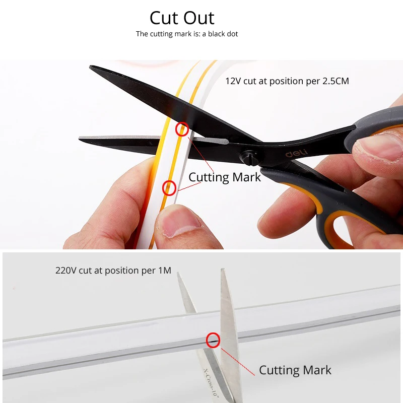 612 12V 220V Set Flexible LED Neon Strip Tape Light Rope Tube IP65 Ribbon for Sign Christmas Holiday Bed Kitchen Cabinet | Лампы и