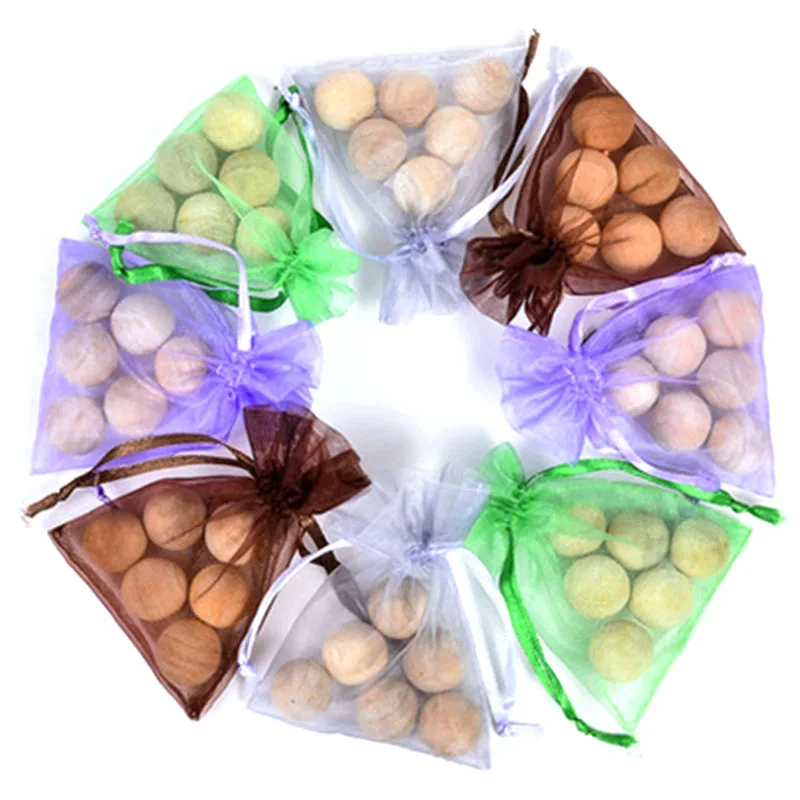 6 шт./пакет чистый натуральный Ароматный кедрового дерева шарики эвкалипта шарик