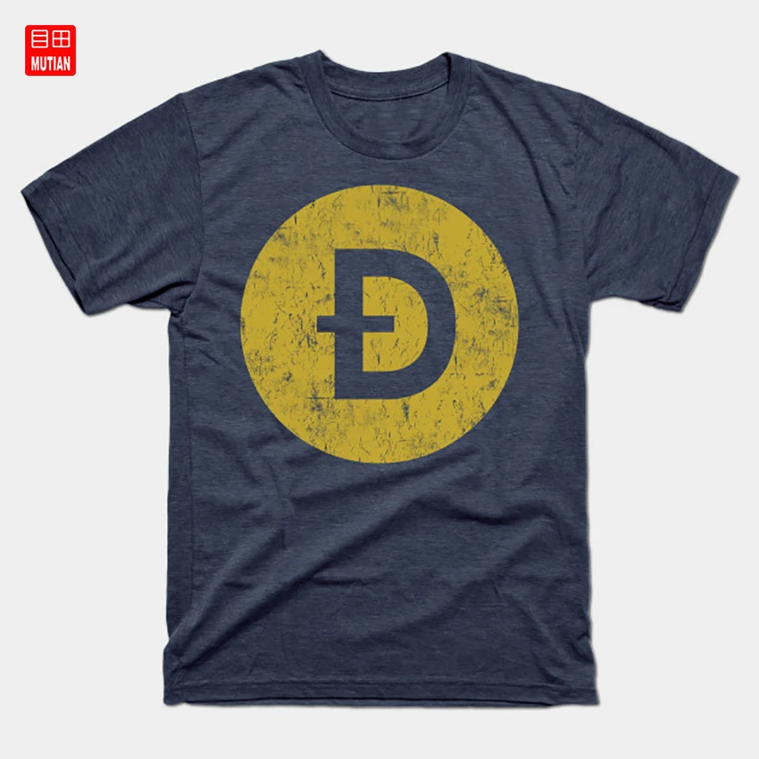 Винтажная Футболка Dogecoin Crypto с логотипом альтернативная наклейка для монет