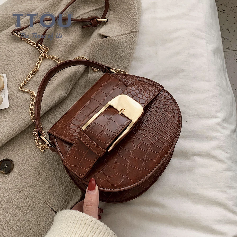 Новинка 2020 женские сумки через плечо с каменным узором дизайнерские цепным