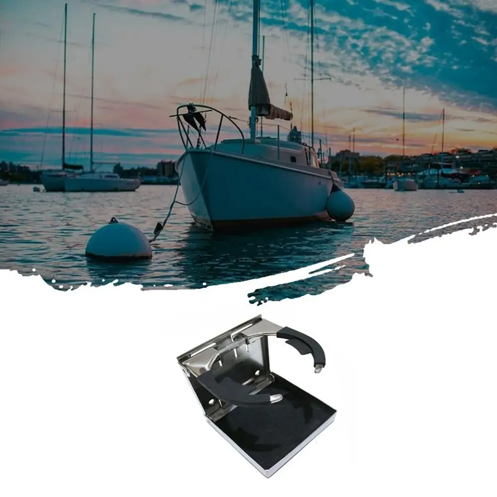 

304 Stainless Steel Folding Cup Holder Tea Cup Holder Yacht Ship Accessories Marine Hardware Accessories