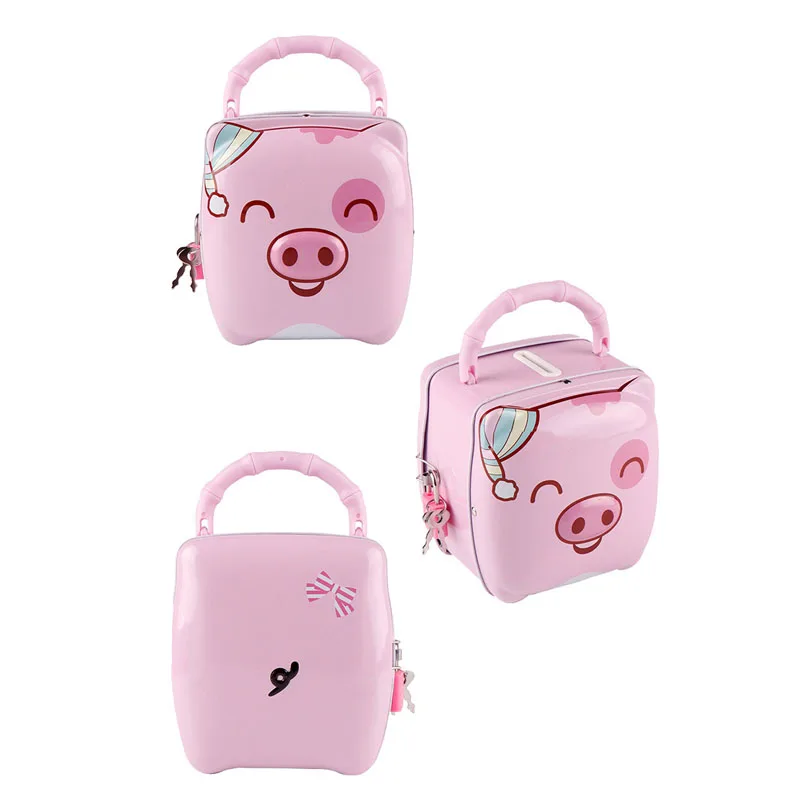 Портативная копилка мультяшная с замком креативное Подарочное украшение для