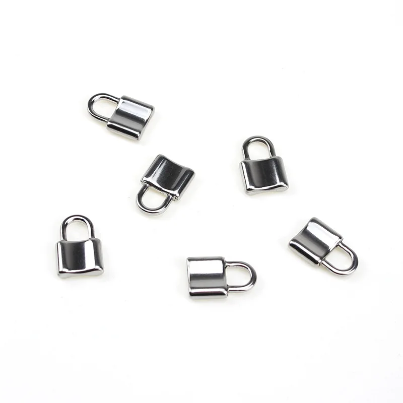 

30pcs/lot Stainless Steel Hypoallergenic Padlock Charms 23x15mm Steel Tone Never Fade Lock Floating Pendant DIY Jewelry Findings
