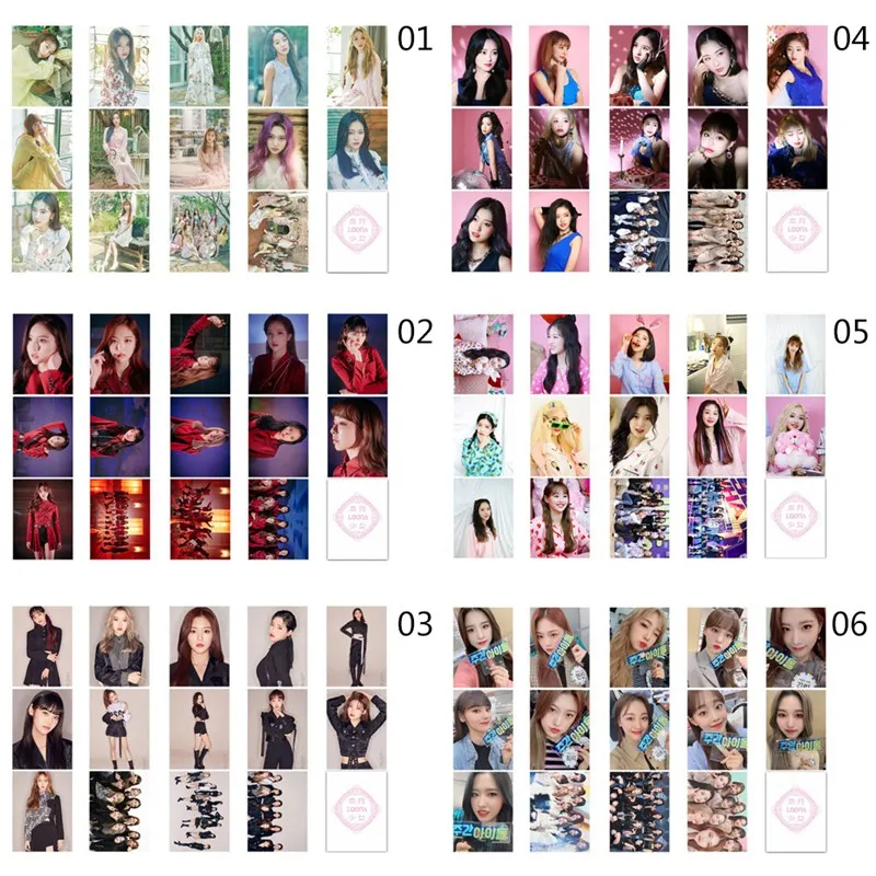 14 шт./компл. KPOP LOONA альбом для команды девушек бабочка Фотокарточка ПВХ открытки