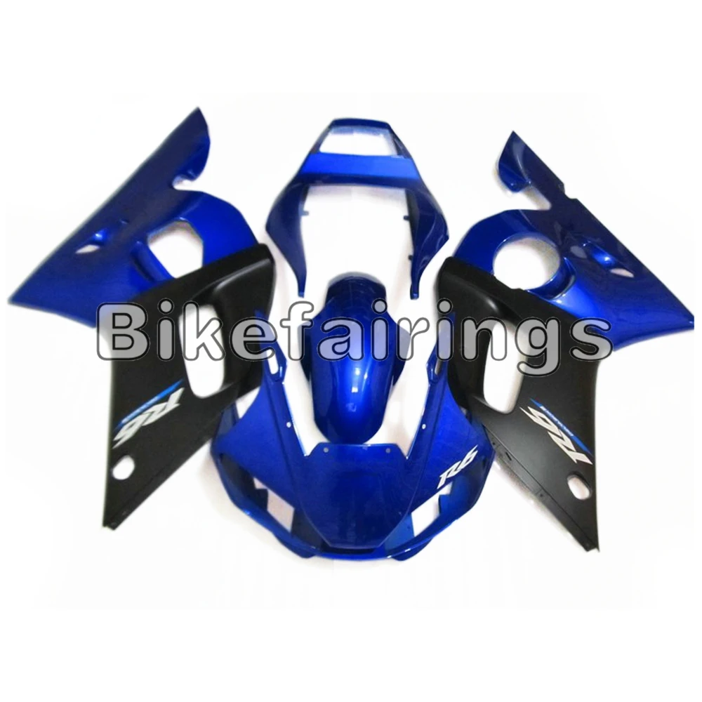 Синие и матовые черные верхние капоты для Yamaha YZF-600 R6 1998 1999 2000 2001 2002 АБС-пластик |
