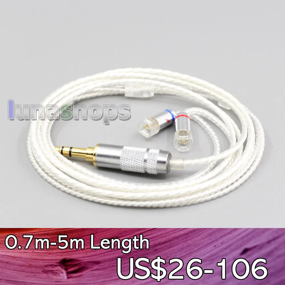 

LN006617 Hi-Res Silver Plated 7N OCC Earphone Cable For Sennheiser IE8 IE8i IE80 IE80s Metal Pin