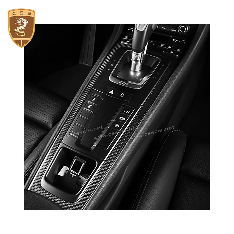

Real Carbon Fiber Car Interior Covers 9PCS Trims For Porsche 718 981 911 Cayman Boxster Carrera Dashboard