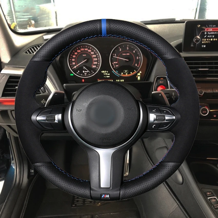 Чехол на руль из натуральной замши для BMW M3 M4 M5 M6 F87 M2 X5 M F86 X6 F33 F30 F80 F82 F12 F13 F85|Чехлы
