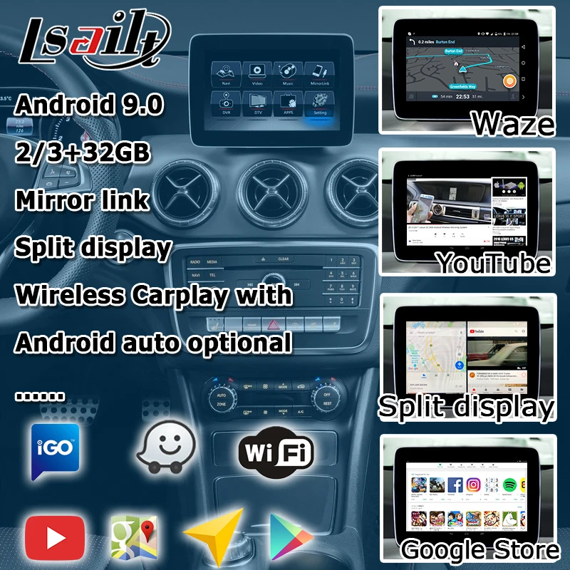 Коробка интерфейса для Mercedes benz CLA class NTG 5 0 Android/carplay GPS навигация видео интерфейс