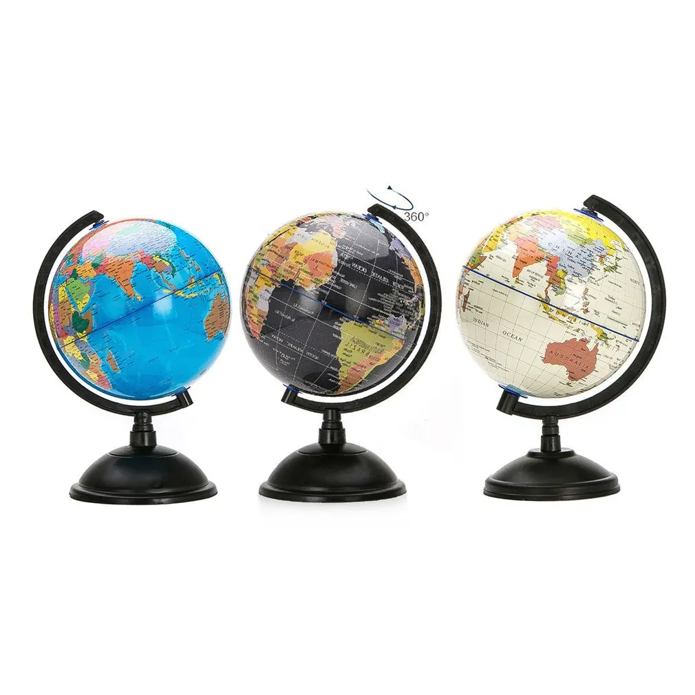 

20cm White World Map Globe With Swivel Stand Geography Educational Toy enhance knowledge of earth and geography
