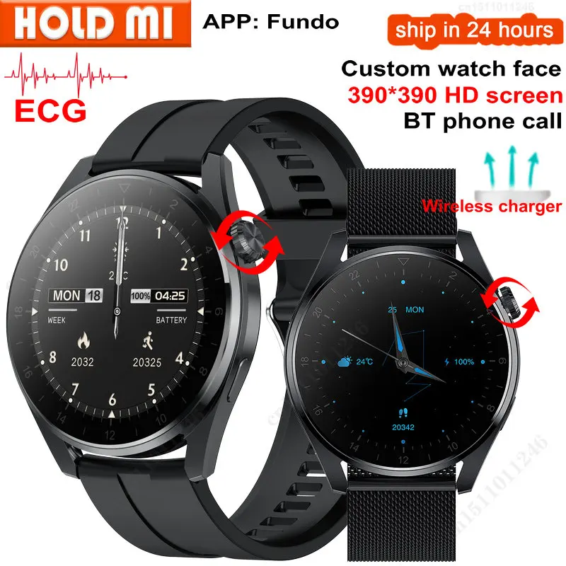 

T3 Smart Watch BT Phone Call Wireless Charge IP68 Waterproof Heart Rate Monitor Blood Pressure Music Play Smartwatch PK L15 L16