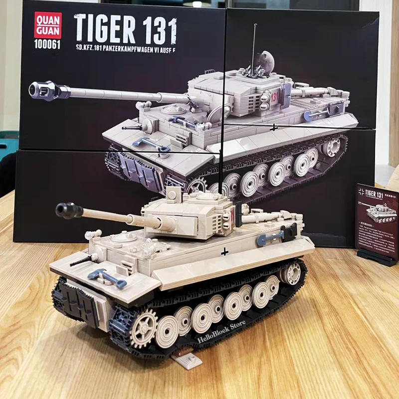 Конструктор Тигр Военная серия Вторая мировая война тяжелый танк город немецкий