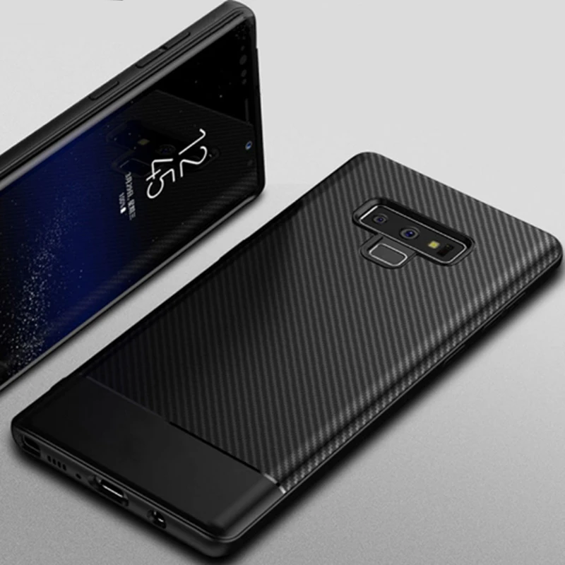 Чехол для телефона Samsung Galaxy Note 9 чехол note 8 из углеродного волокна Мягкий